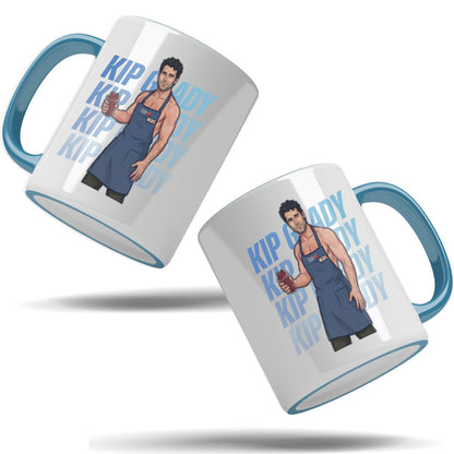 WarningPrint Gay Heated Hockey Mug Kip Accent Mug 11oz Light Blue Mug