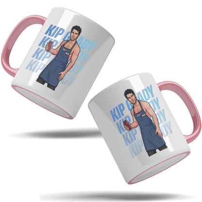 WarningPrint Gay Hockey Captain Mug Kip Accent Mug 11oz Light Pink Mug