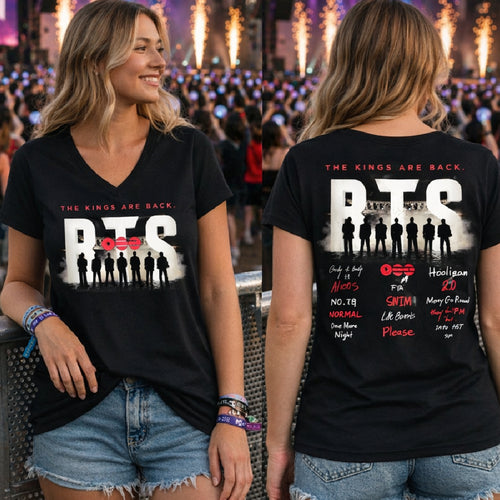 BurgerPrints [Double Sided] Arirang Tracklist V-Neck Shirt