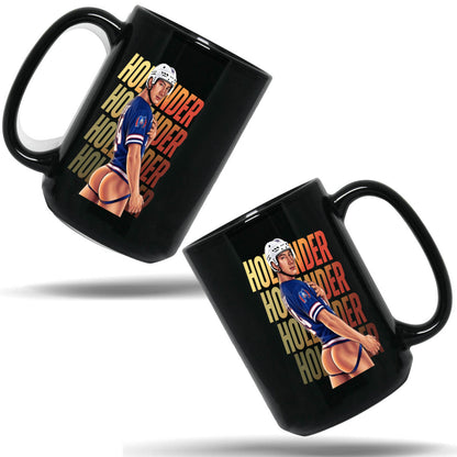 WarningPrint Gay Heated Hockey Mug Hollander Ceramic Mug 15oz Black Mug