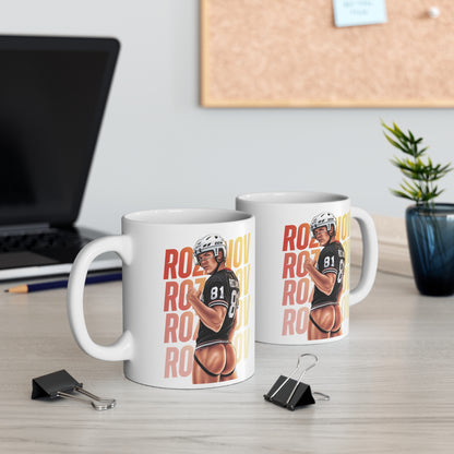 WarningPrint Gay Heated Hockey Mug Rozanov Ceramic Mug 11oz White Mug
