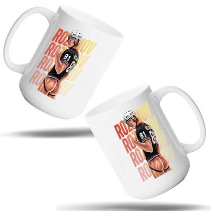 WarningPrint Gay Heated Hockey Mug Rozanov Ceramic Mug 15oz White Mug
