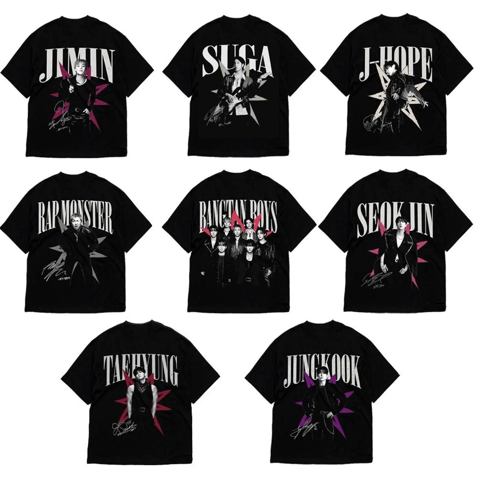 BurgerPrints Bangtan Members Signature Apparel