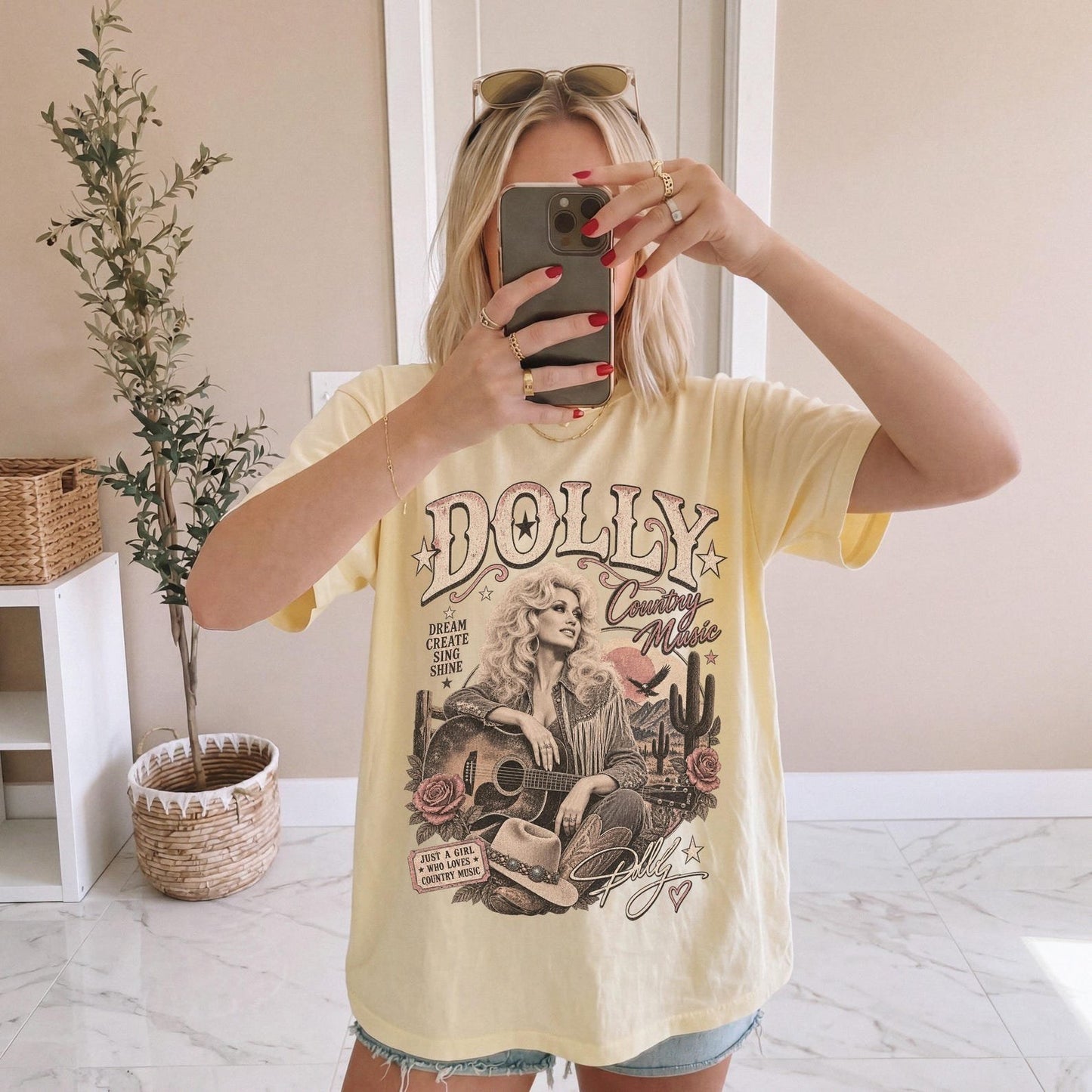 Dream Create Sing Shine Dolly Shirt Unisex T-Shirt Butter