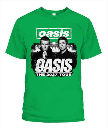 Oasis Band 2027 Tour Shirt Unisex T-Shirt Irish Green