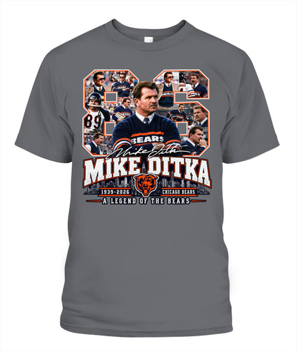 Bears Legend Mike Ditka Shirt Unisex T-Shirt Charcoal Apparel