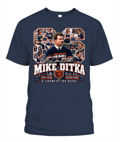 Bears Legend Mike Ditka Shirt Unisex T-Shirt Navy Apparel