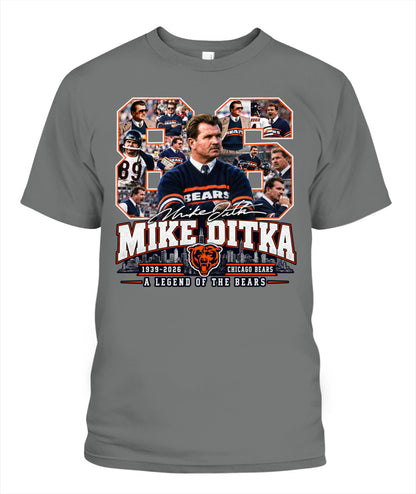 Bears Legend Mike Ditka Shirt Unisex T-Shirt Graphite Heather Apparel