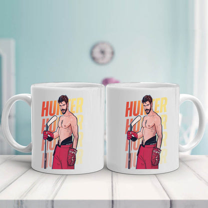 WarningPrint Gay Heated Hockey Mug Mug