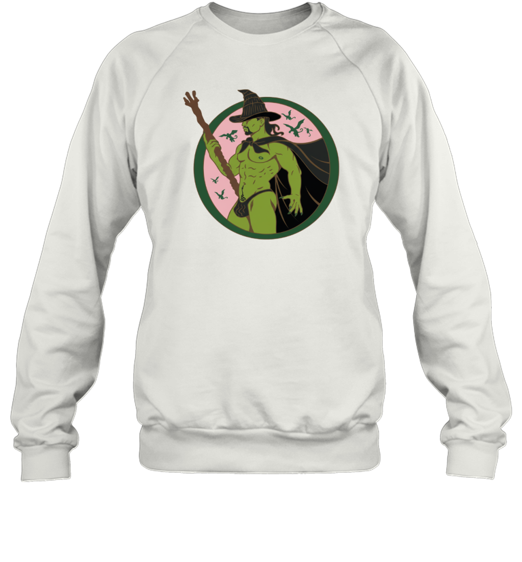 WarningPrint Gay Elphaba Wicked Sweatshirt White Apparel