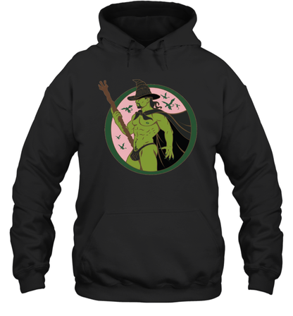 WarningPrint Gay Elphaba Wicked Hoodie Black Apparel