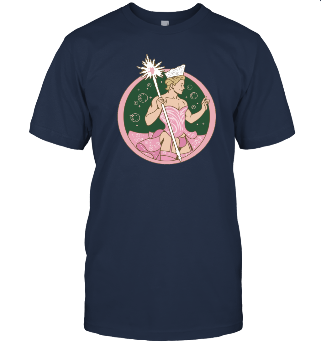 WarningPrint Gay Glinda Wicked T-Shirt Navy Apparel