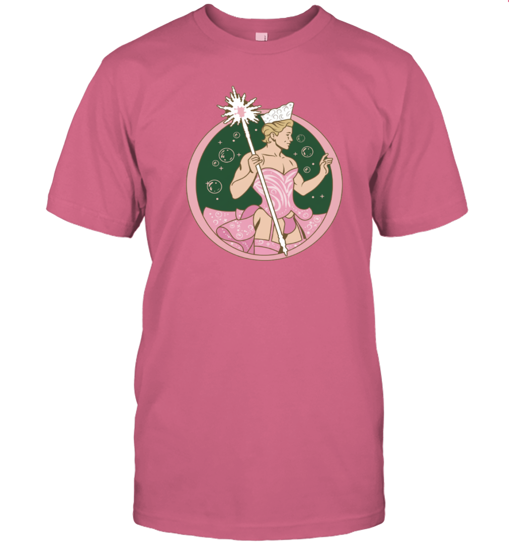 WarningPrint Gay Glinda Wicked T-Shirt Safety Pink Apparel