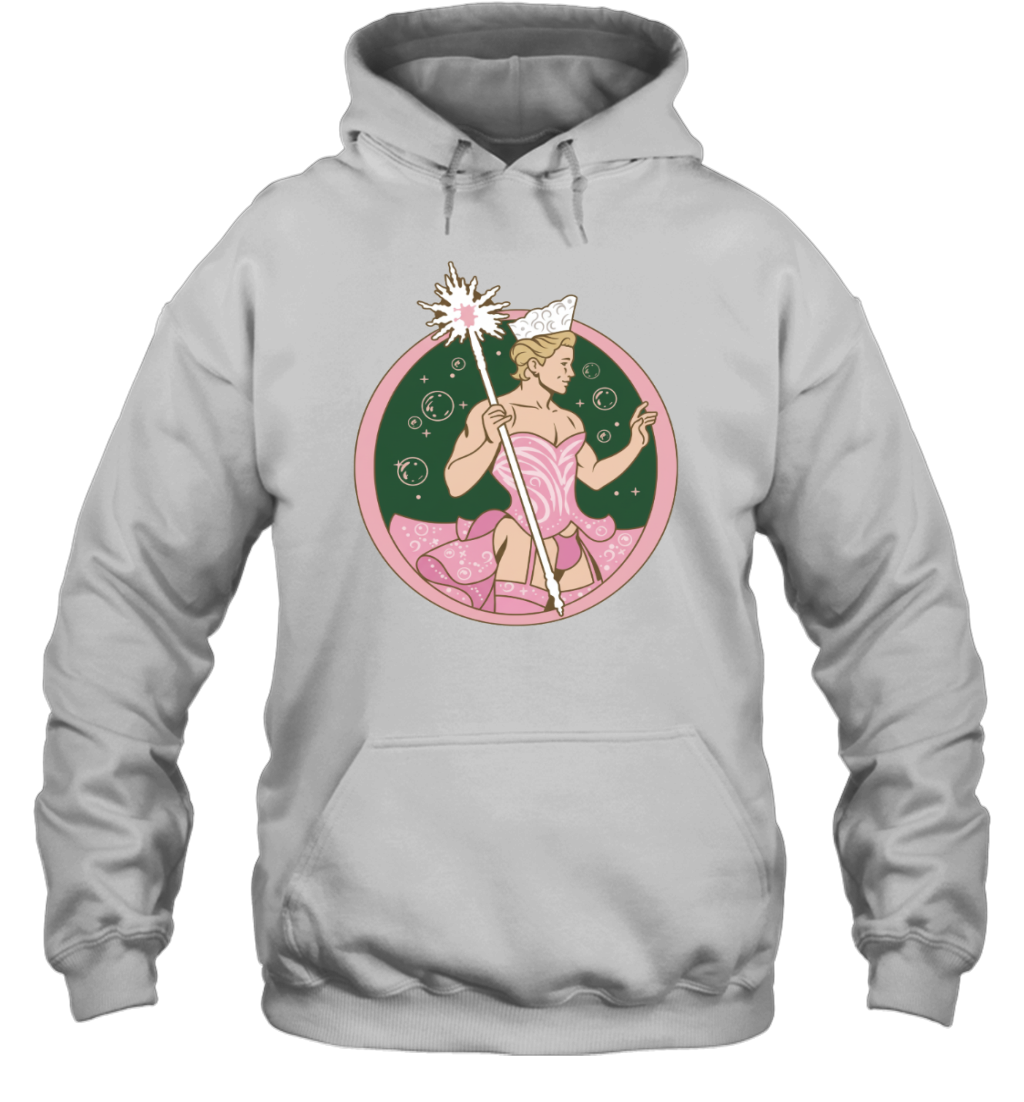 WarningPrint Gay Glinda Wicked Hoodie White Apparel