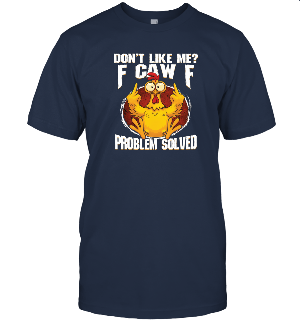 WarningPrint F Caw F Chicken T-Shirt Navy