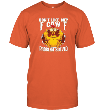 WarningPrint F Caw F Chicken T-Shirt Orange