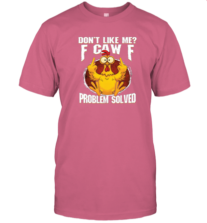 WarningPrint F Caw F Chicken T-Shirt Safety Pink