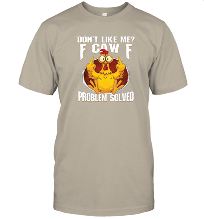 WarningPrint F Caw F Chicken T-Shirt Sand