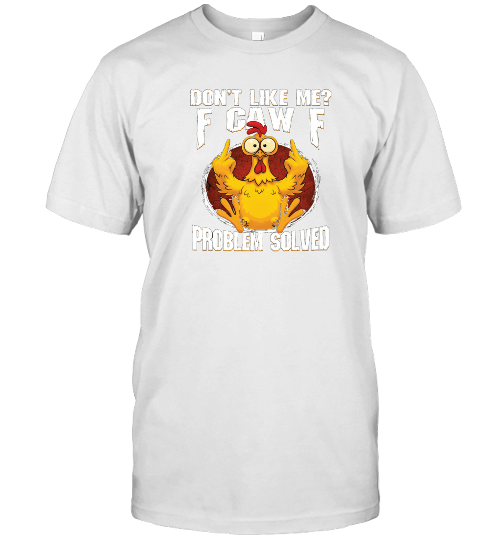 WarningPrint F Caw F Chicken T-Shirt White