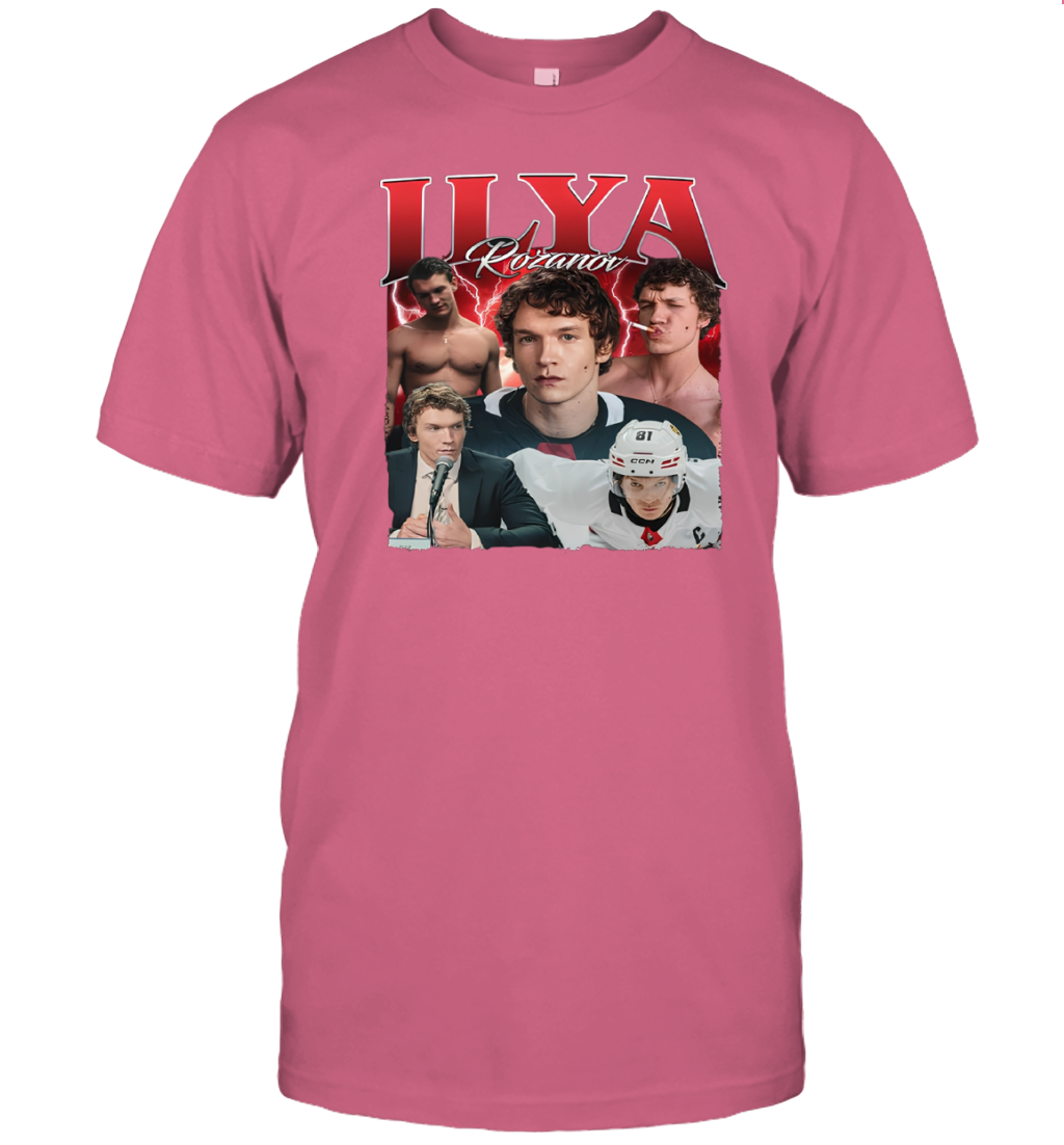 WarningPrint Ilya Rozanov T-Shirt Safety Pink Apparel