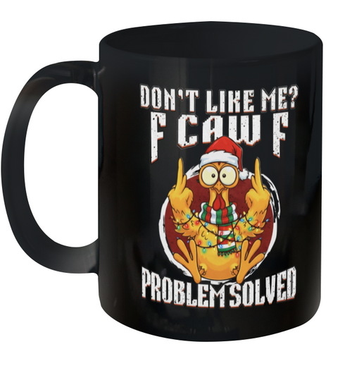 WarningPrint F Caw F Mug Rude Christmas Chicken Coffee Cup Ceramic Mug 11oz Black 11oz
