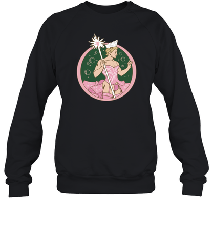 WarningPrint Gay Glinda Wicked Sweatshirt Black Apparel