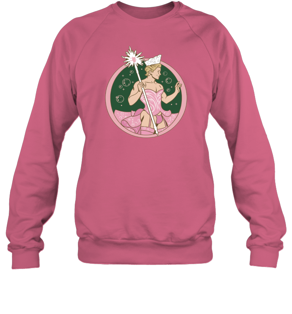 WarningPrint Gay Glinda Wicked Sweatshirt Safety Pink Apparel