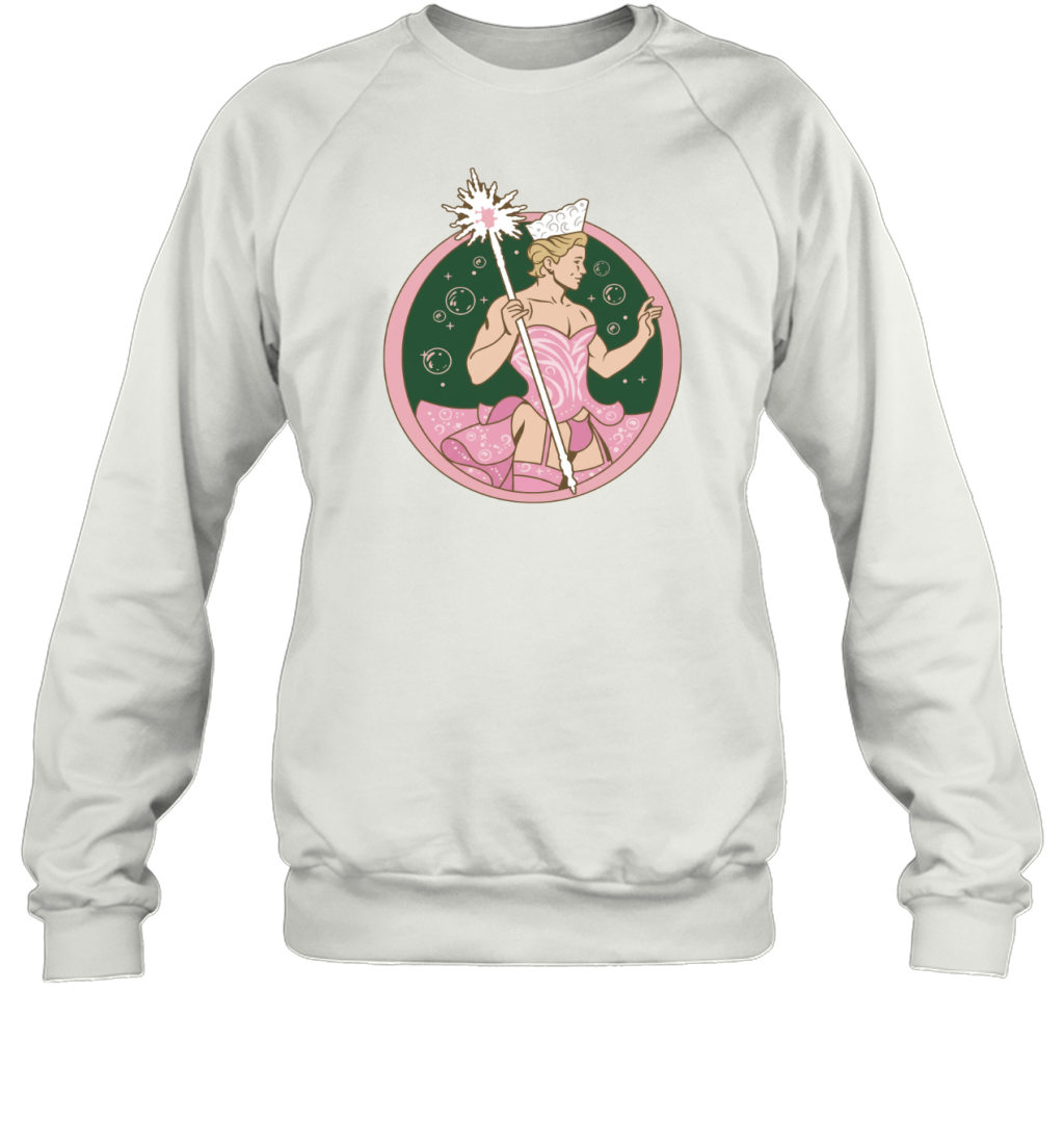 WarningPrint Gay Glinda Wicked Sweatshirt White Apparel