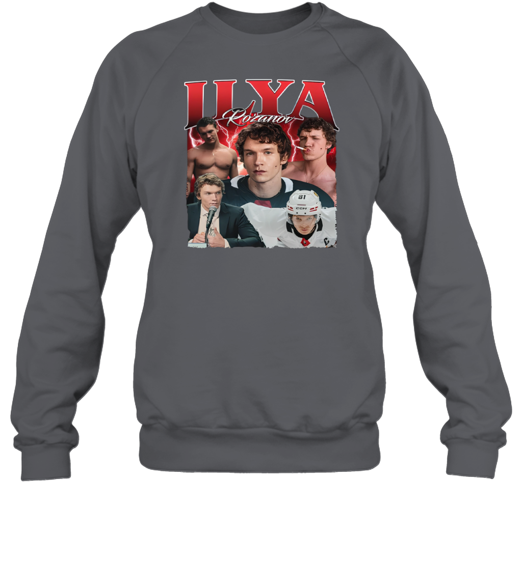 WarningPrint Ilya Rozanov Sweatshirt Charcoal Apparel