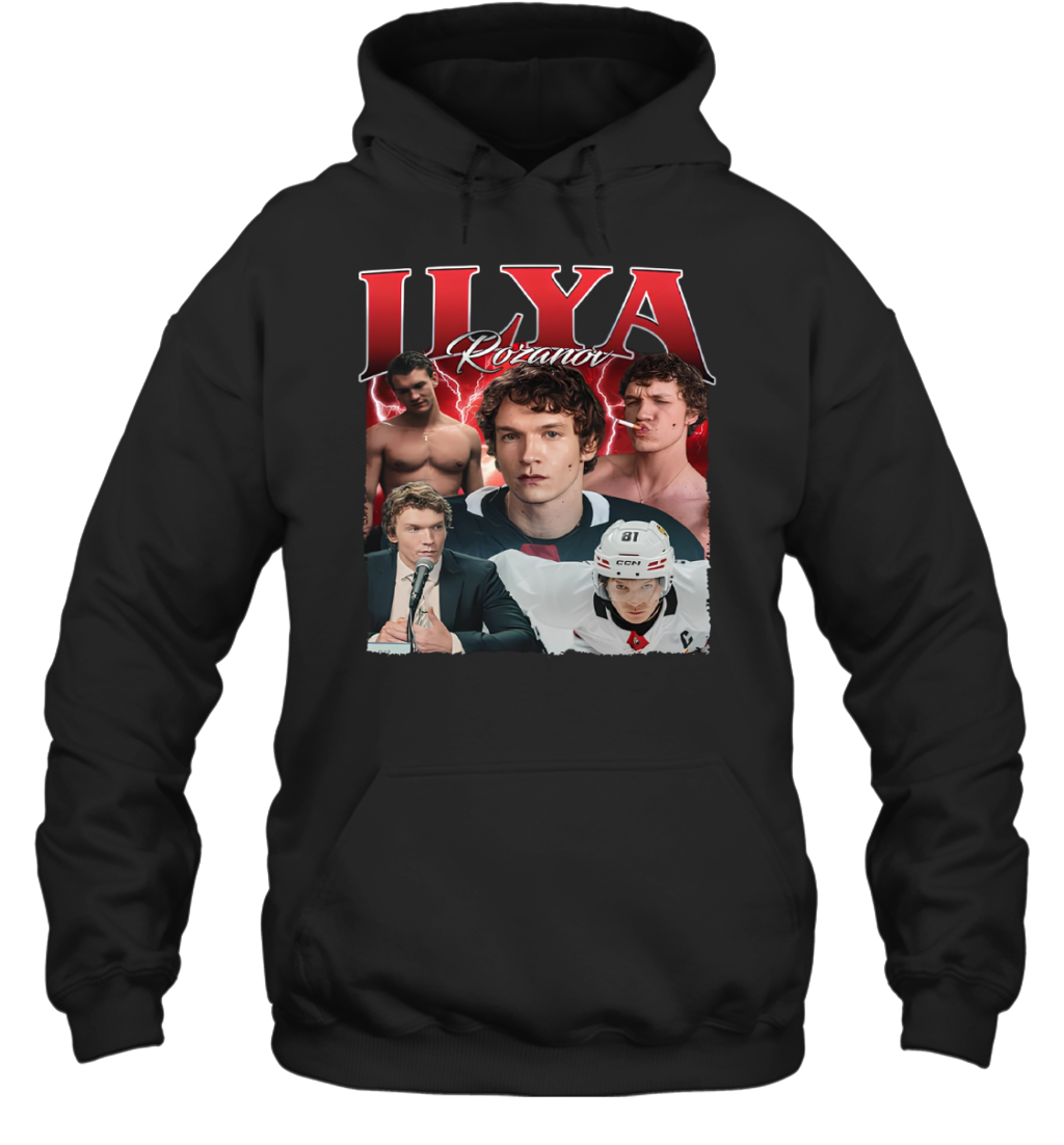 WarningPrint Ilya Rozanov Hoodie Black Apparel