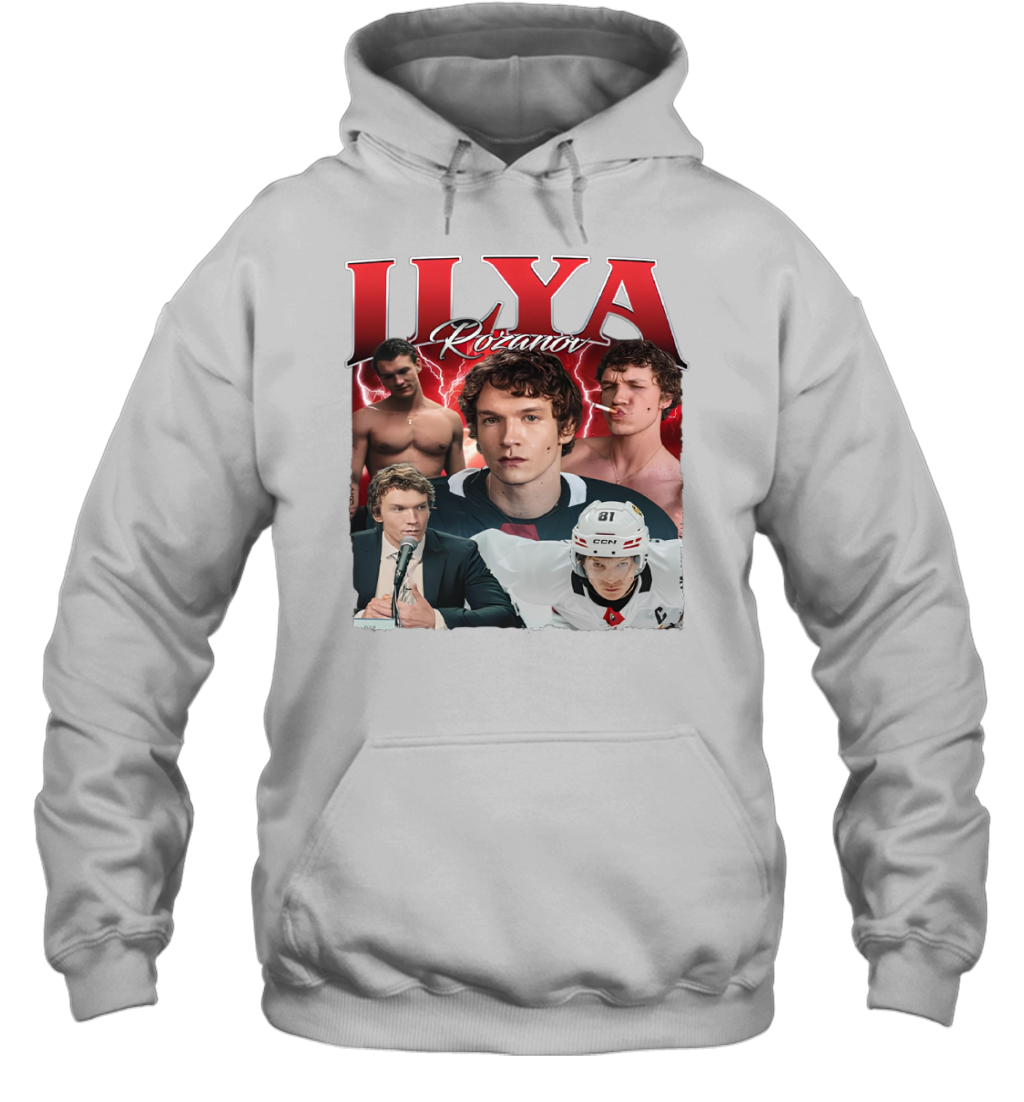 WarningPrint Ilya Rozanov Hoodie White Apparel