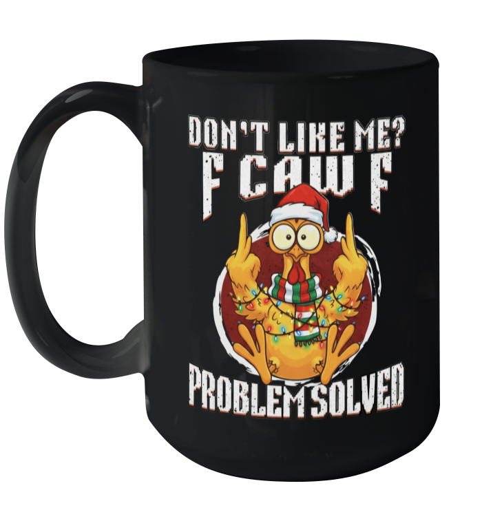 WarningPrint F Caw F Mug Rude Christmas Chicken Coffee Cup Ceramic Mug 15oz Black 15oz