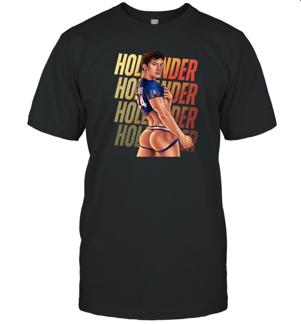 WarningPrint Gay Shane Hollander Tee T-Shirt Black Apparel