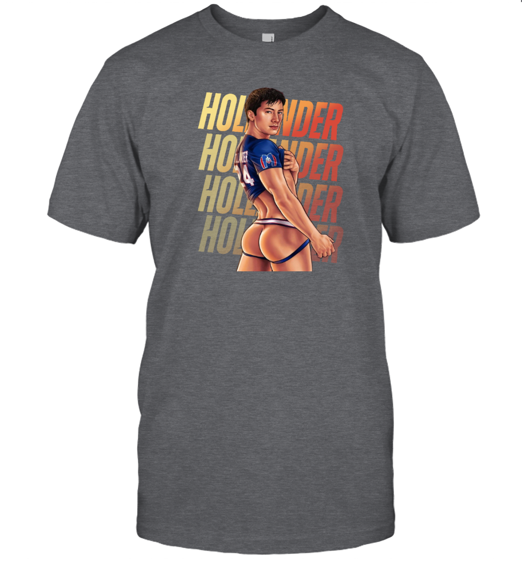 WarningPrint Gay Shane Hollander Tee T-Shirt Charcoal Apparel