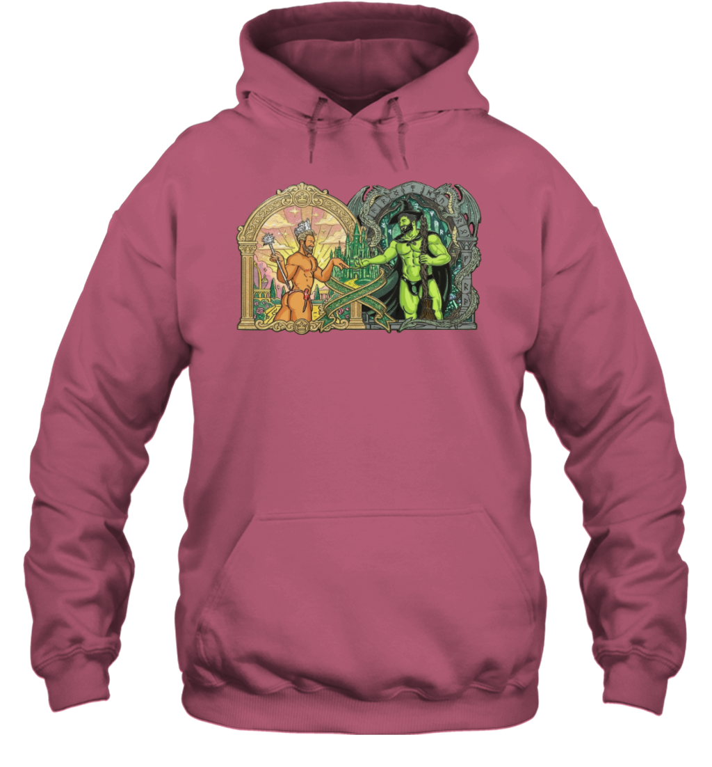 WarningPrint Witches Pride Hoodie Safety Pink Apparel